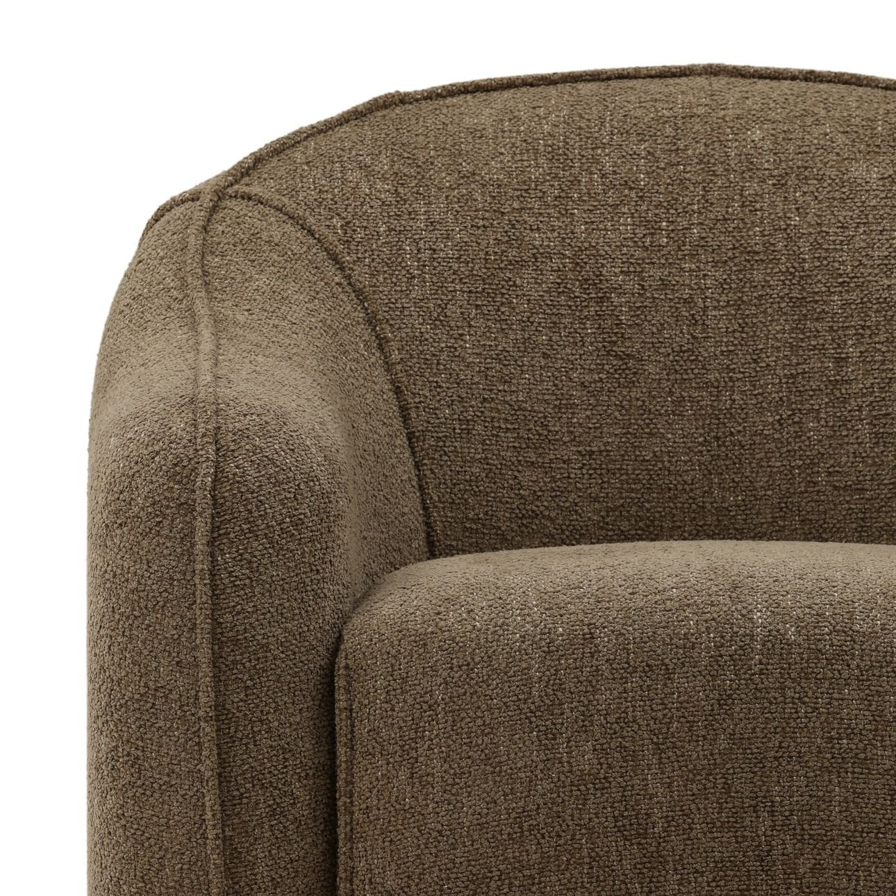 Colorado Green Chunky Woven Chenille Fabric and Rubber Wood Chair 36 in Wide