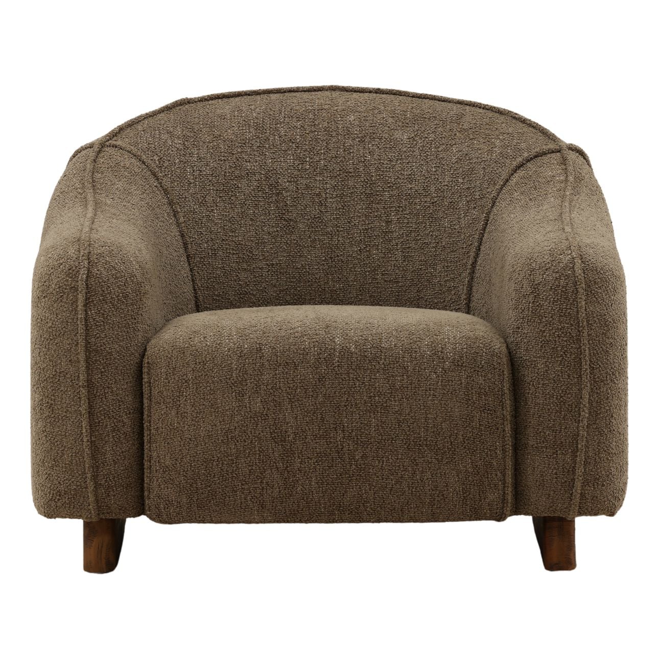 Colorado Green Chunky Woven Chenille Fabric and Rubber Wood Chair 36 in Wide