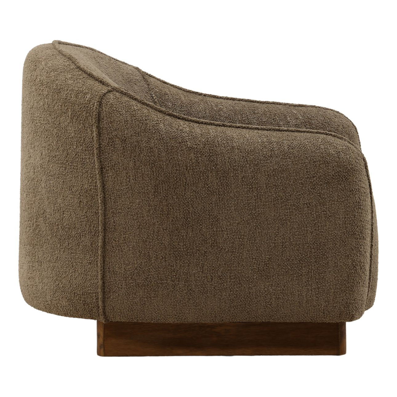 Colorado Green Chunky Woven Chenille Fabric and Rubber Wood Chair 36 in Wide