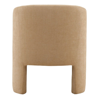 Camel Velvet Fabric Chair 25 in Wide