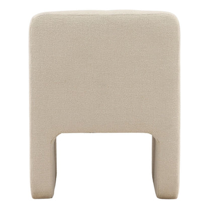 Cream Basketweave Fabric Chair 25.5 in Wide