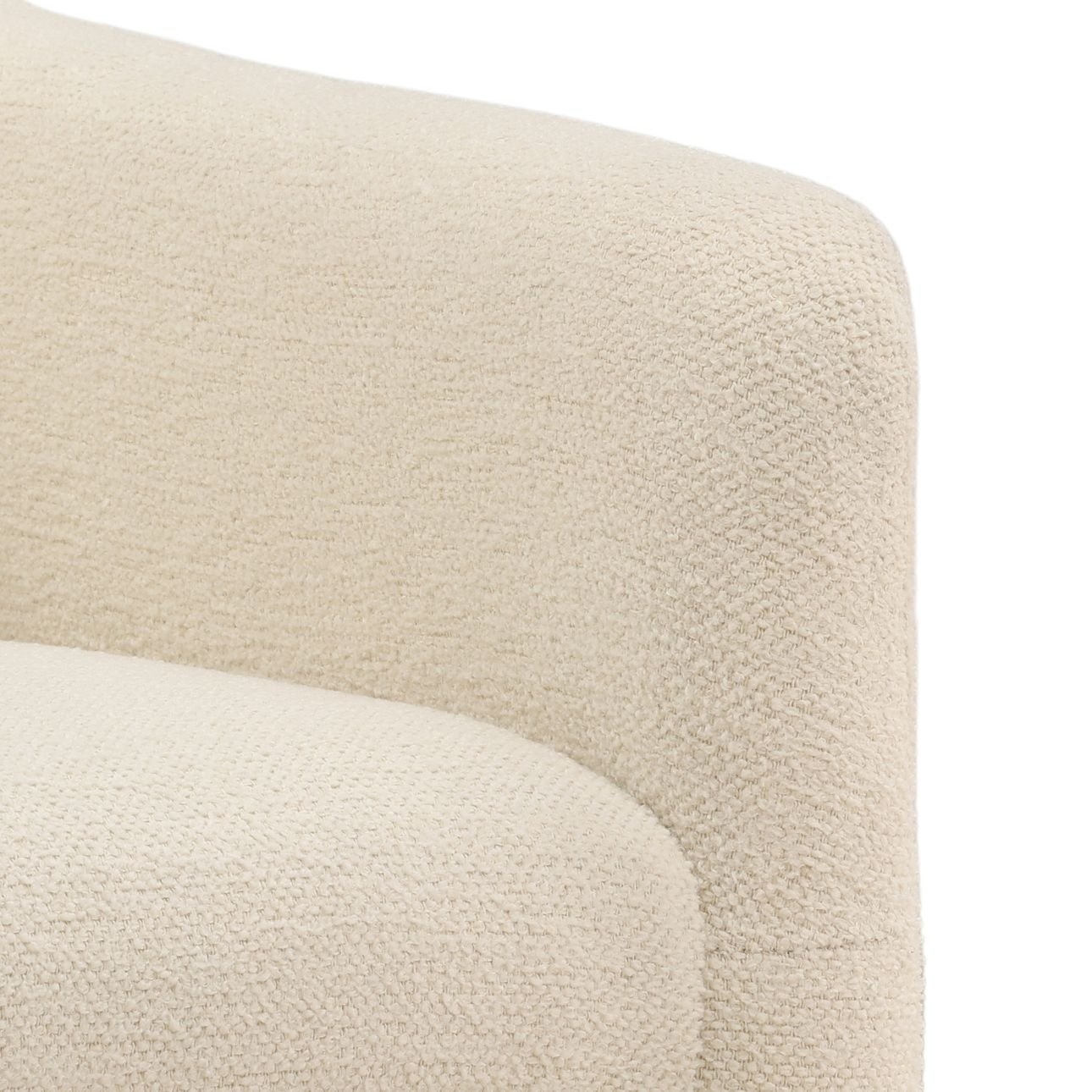 Cream Basketweave Fabric Chair 25.5 in Wide