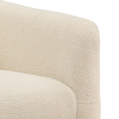 Cream Basketweave Fabric Chair 25.5 in Wide