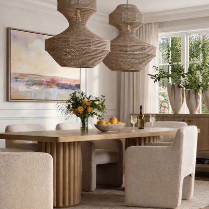 Heritage Basketweave Fabric Dining Chair