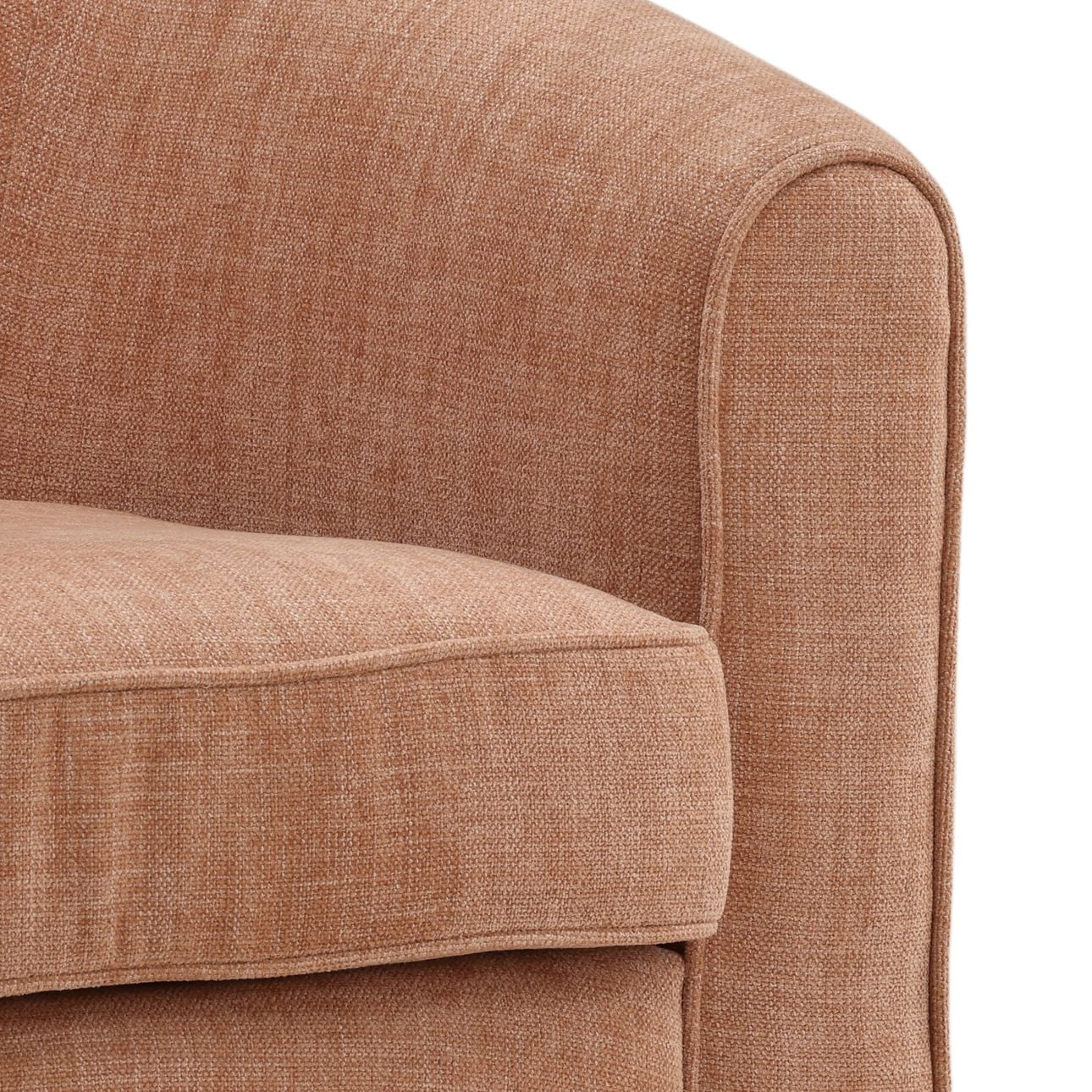 Rose Two-Tone Basketweave Fabric Chair 33 in Wide