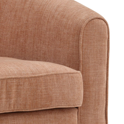 Rose Two-Tone Basketweave Fabric Chair 33 in Wide