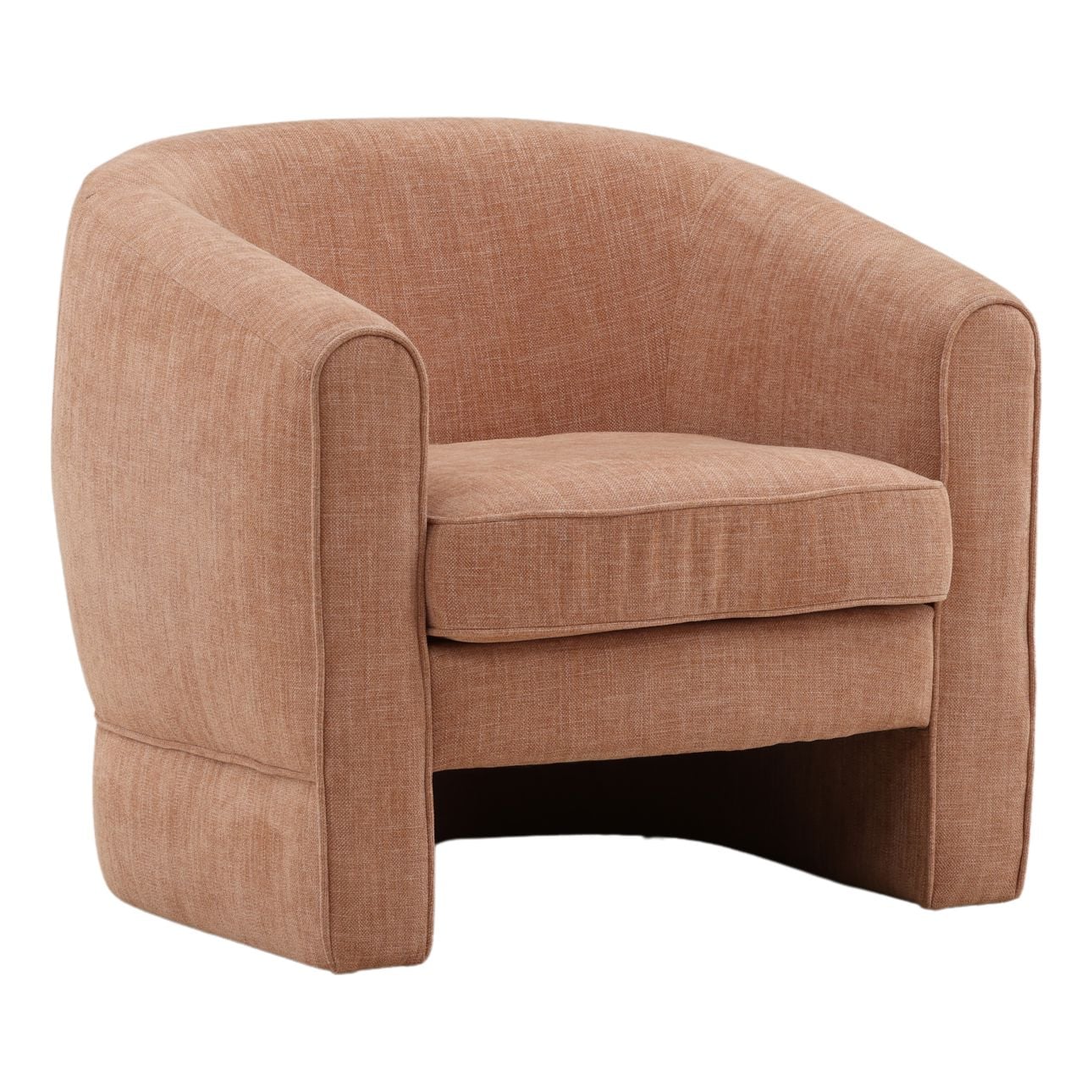 Rose Two-Tone Basketweave Fabric Chair 33 in Wide