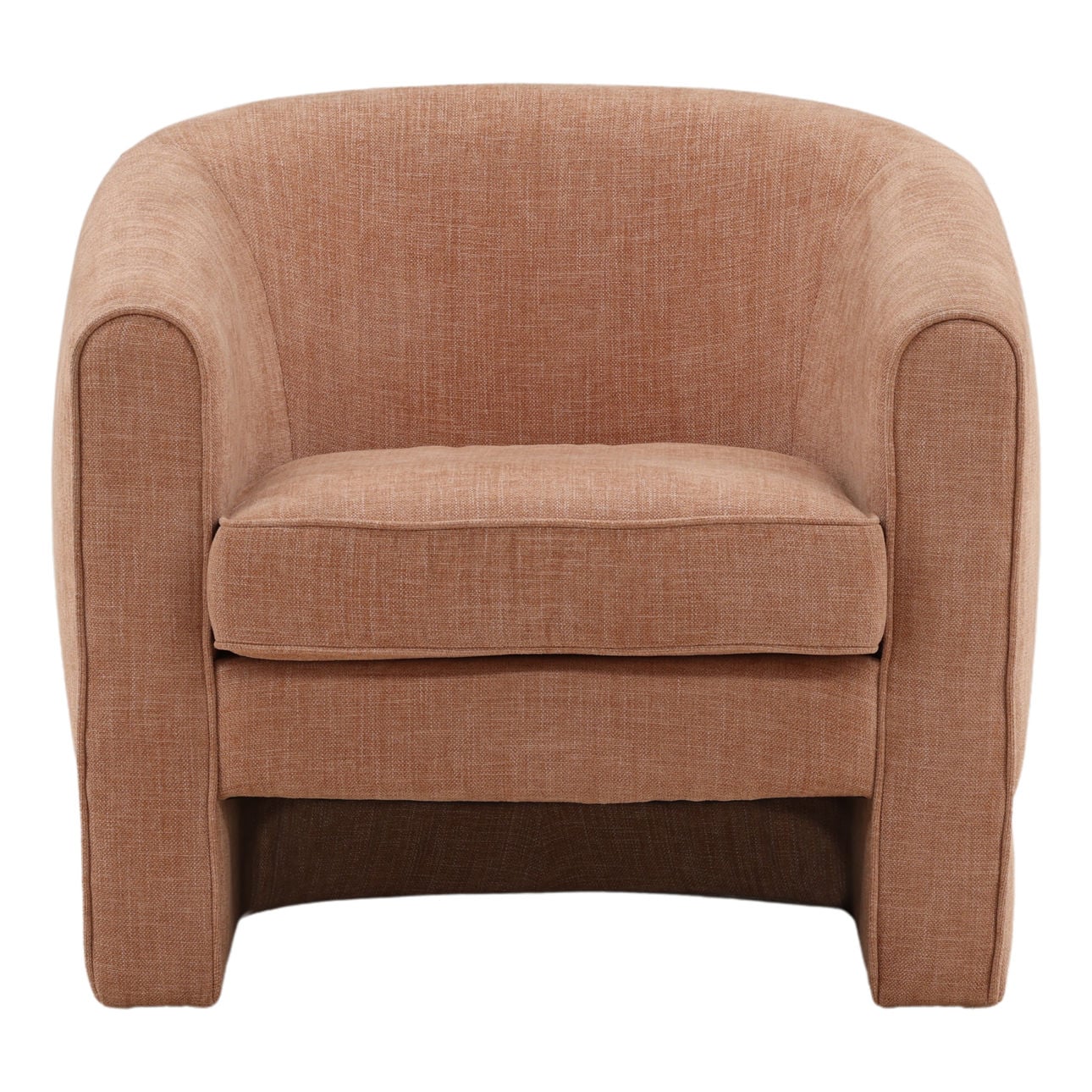 Rose Two-Tone Basketweave Fabric Chair 33 in Wide