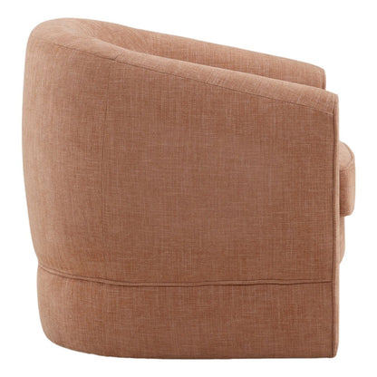 Rose Two-Tone Basketweave Fabric Chair 33 in Wide