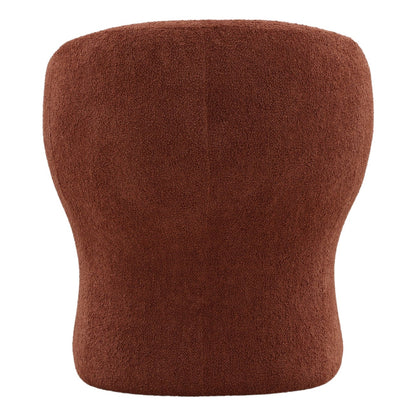 Colorado Rust Chunky Woven Chenille Fabric Chair 28.5 in Wide
