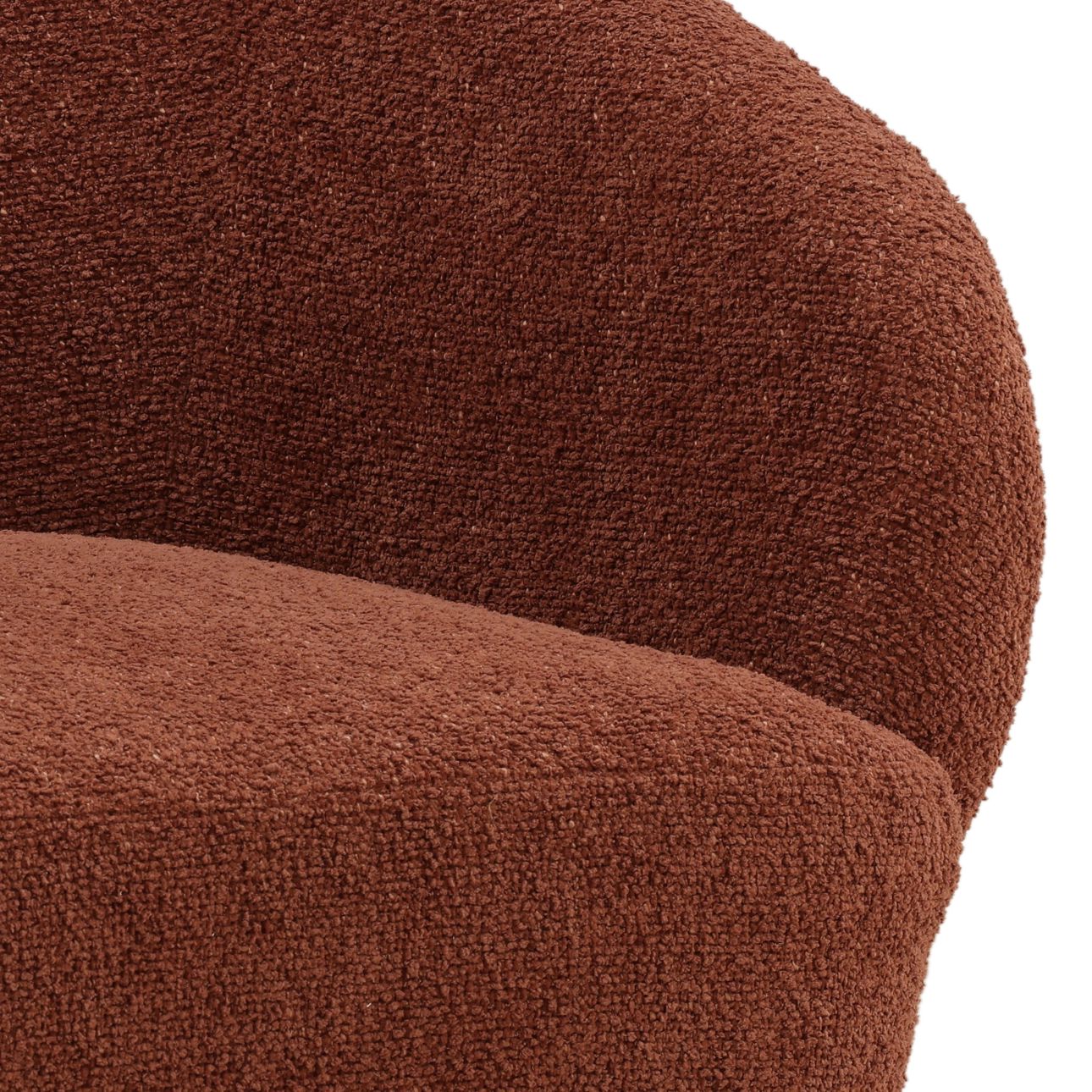 Colorado Rust Chunky Woven Chenille Fabric Chair 28.5 in Wide