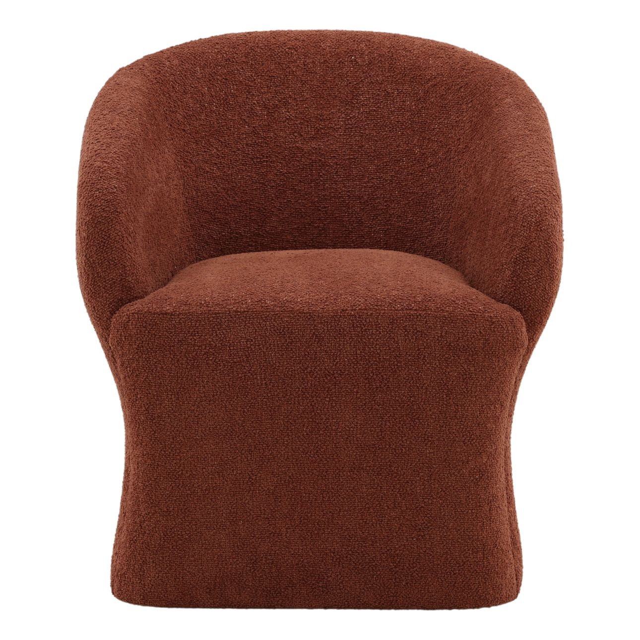 Colorado Rust Chunky Woven Chenille Fabric Chair 28.5 in Wide