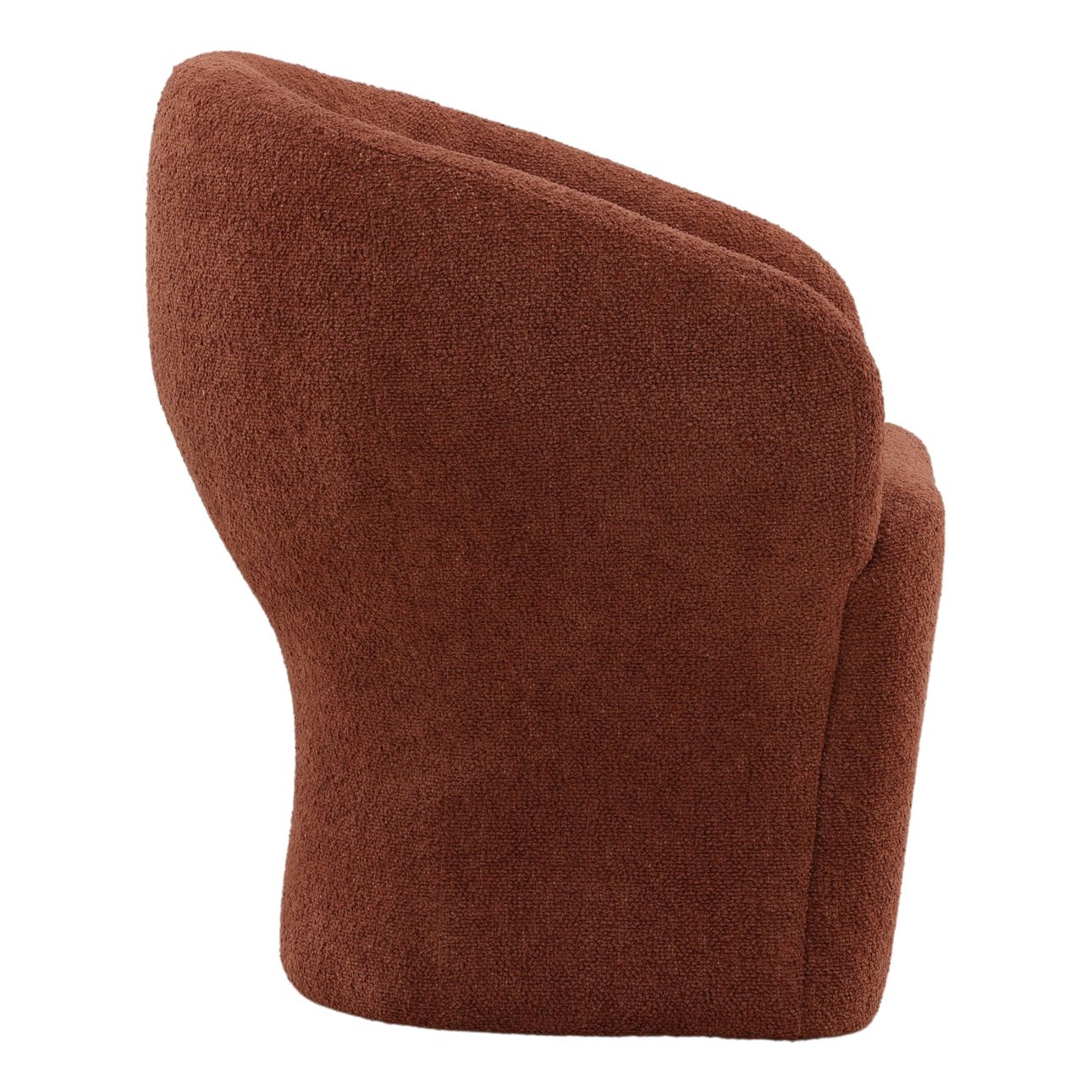 Colorado Rust Chunky Woven Chenille Fabric Chair 28.5 in Wide