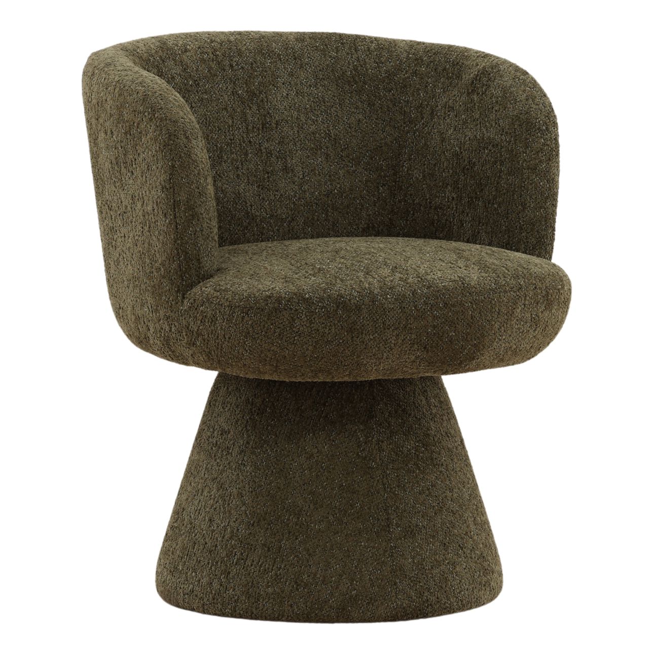 Green Woven Chenille Fabric Chair 25 in Wide