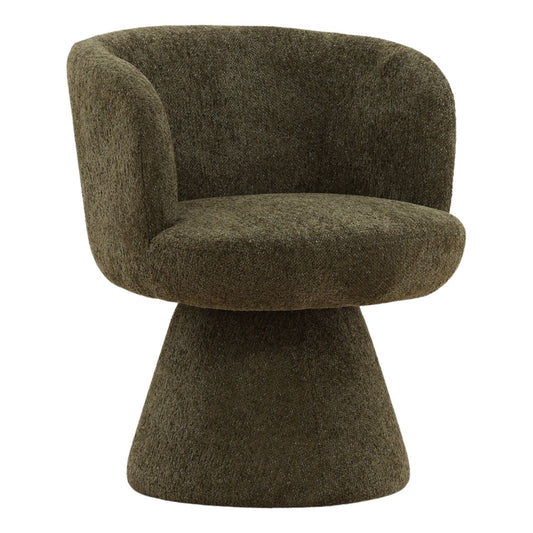 Green Woven Chenille Fabric Chair 25 in Wide