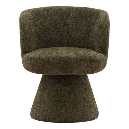 Green Woven Chenille Fabric Chair 25 in Wide