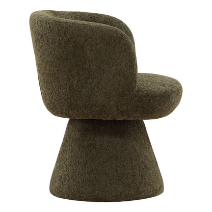 Green Woven Chenille Fabric Chair 25 in Wide