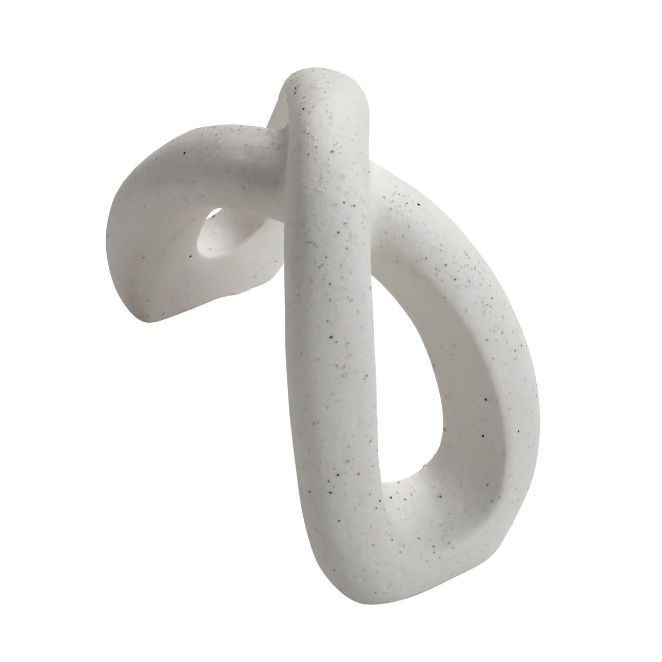 White Stoneware Sculpture 8.5 in Wide