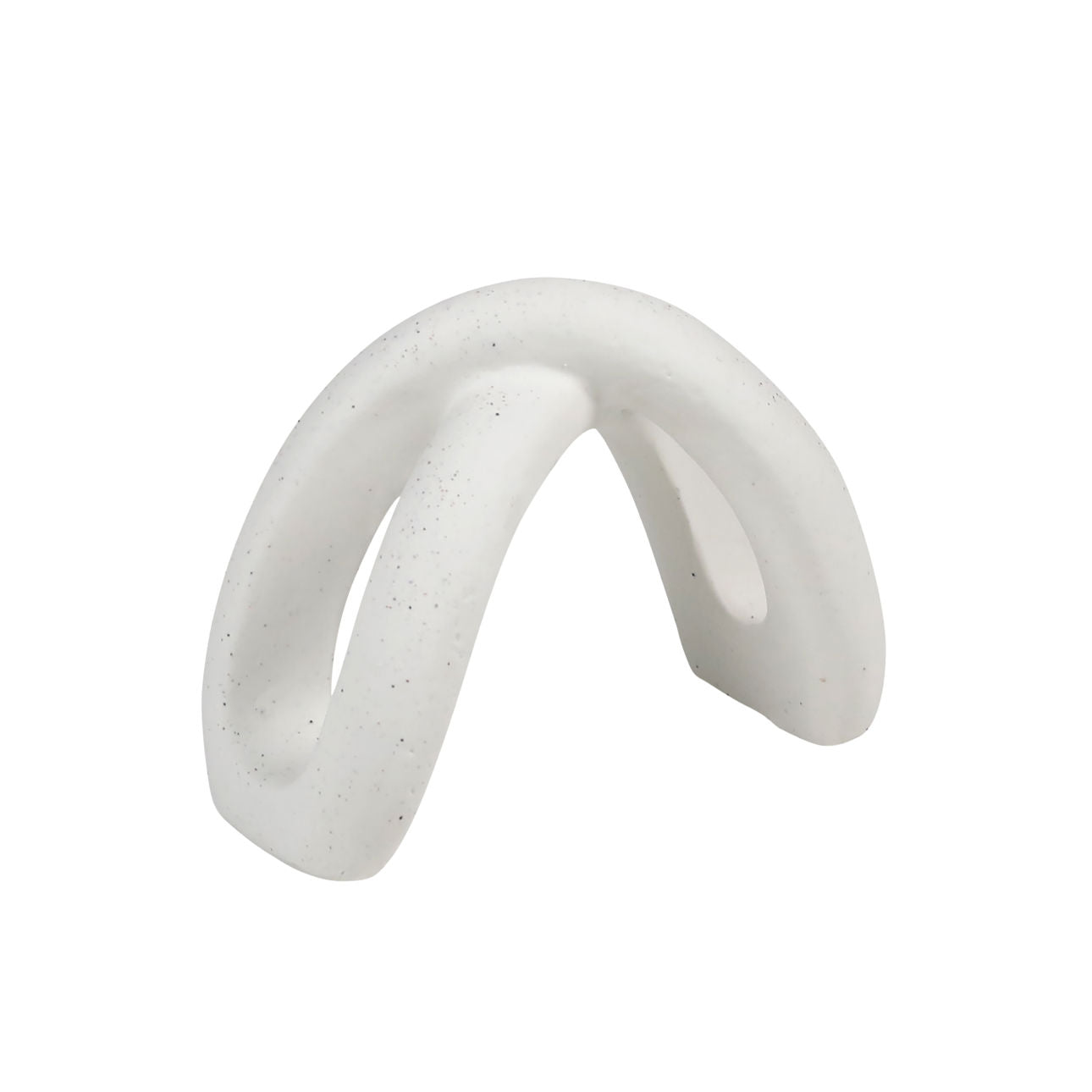 White Stoneware Sculpture 8.5 in Wide