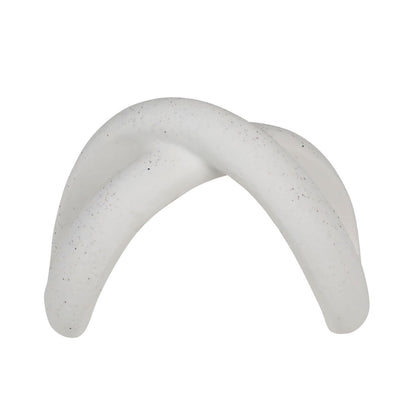 White Stoneware Sculpture 8.5 in Wide