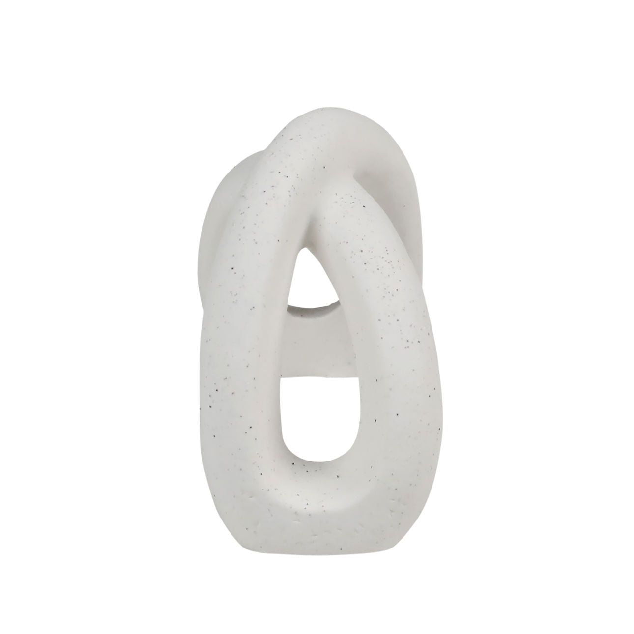 White Stoneware Sculpture 8.5 in Wide