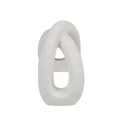 White Stoneware Sculpture 8.5 in Wide