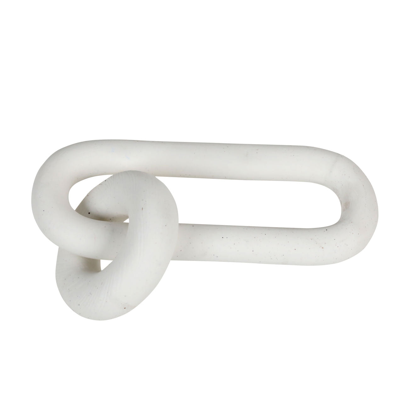 White Stoneware Link 16 in Wide