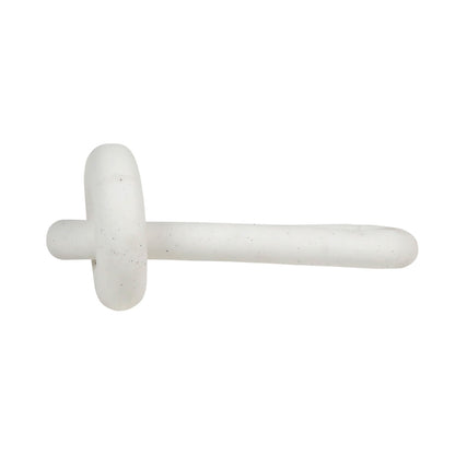 White Stoneware Link 16 in Wide
