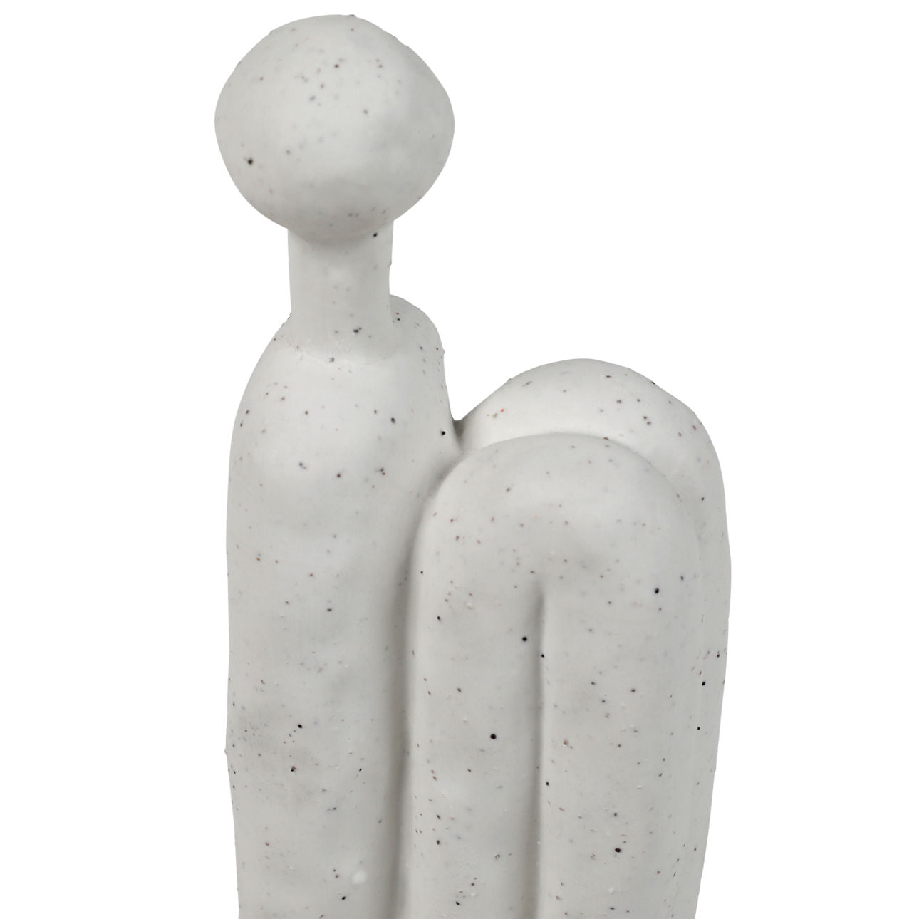 White Stoneware Sculpture 2.5 in Wide