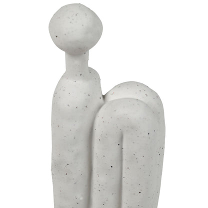 White Stoneware Sculpture 2.5 in Wide