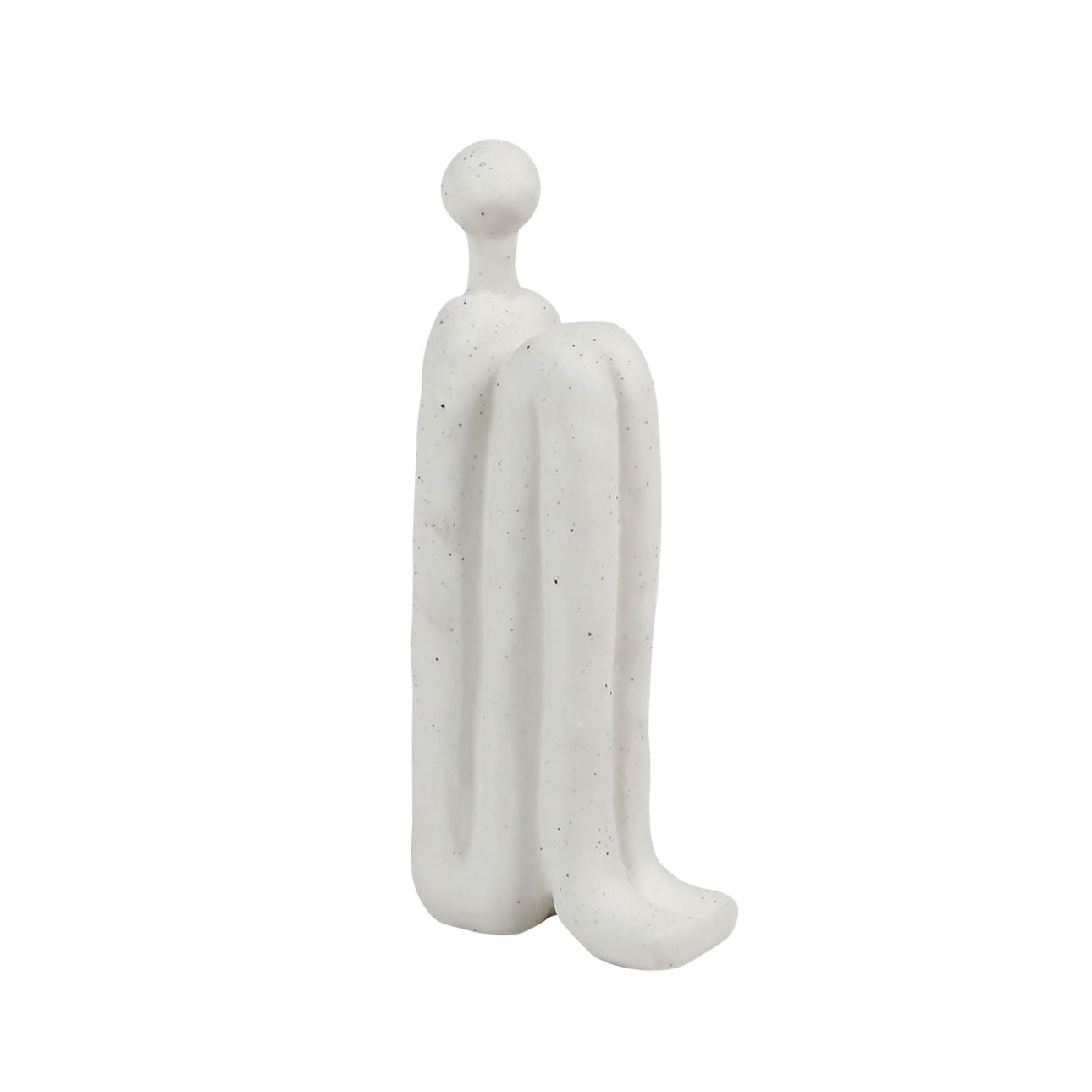White Stoneware Sculpture 2.5 in Wide