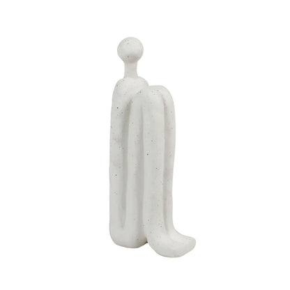 White Stoneware Sculpture 2.5 in Wide