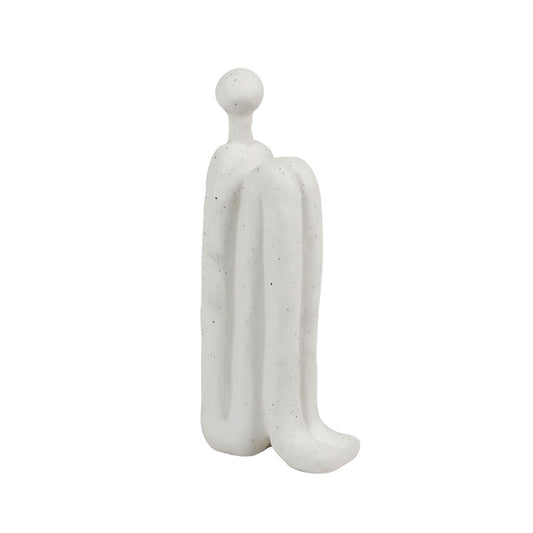 White Stoneware Sculpture 2.5 in Wide