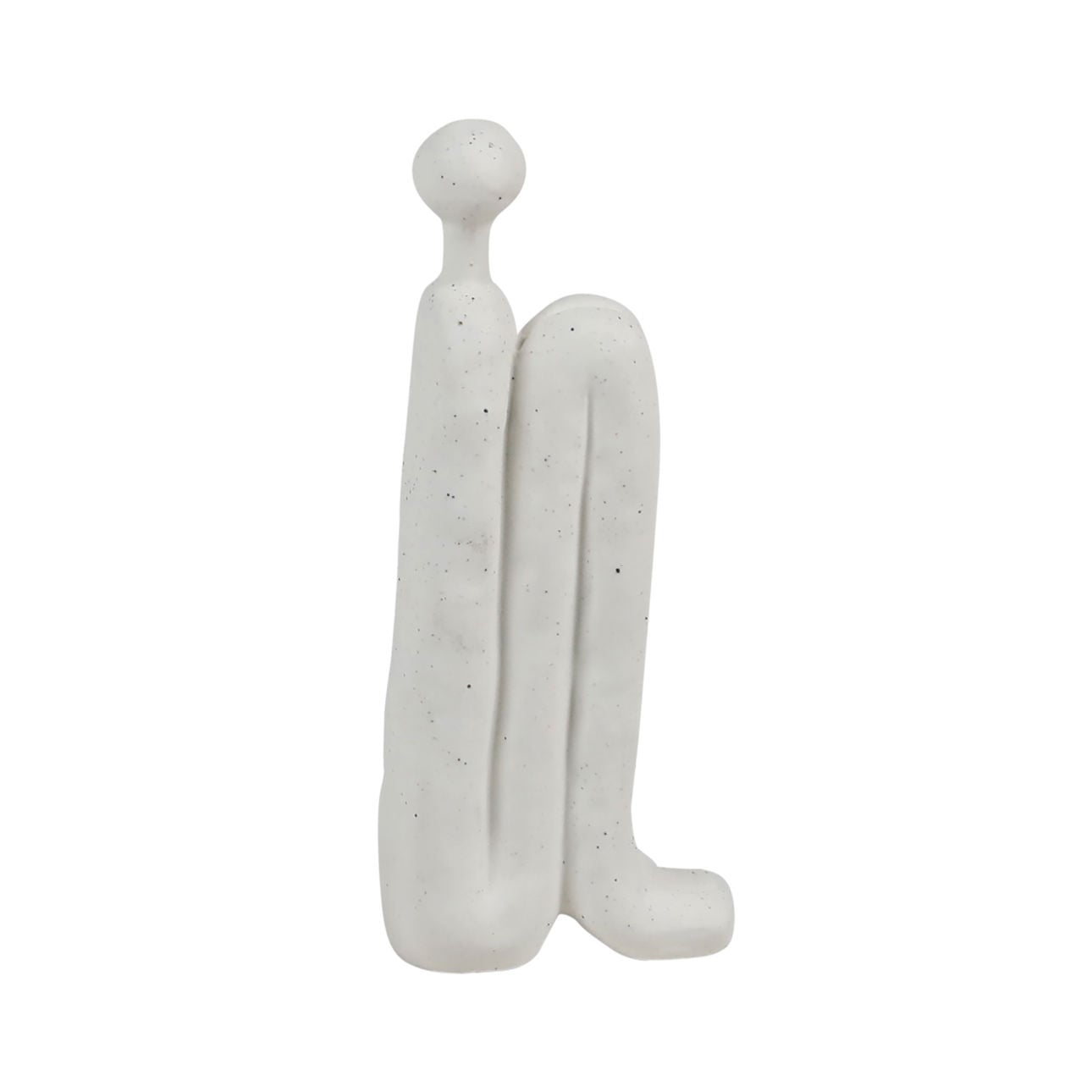 White Stoneware Sculpture 2.5 in Wide