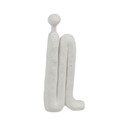 White Stoneware Sculpture 2.5 in Wide