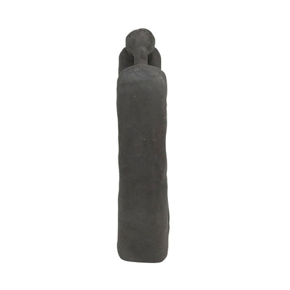 Dark Grey Stoneware Sculpture 7 in Wide
