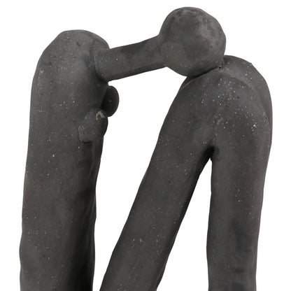 Dark Grey Stoneware Sculpture 7 in Wide
