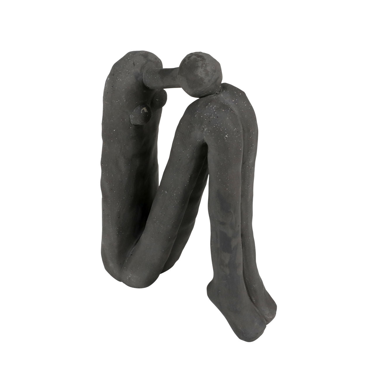 Dark Grey Stoneware Sculpture 7 in Wide