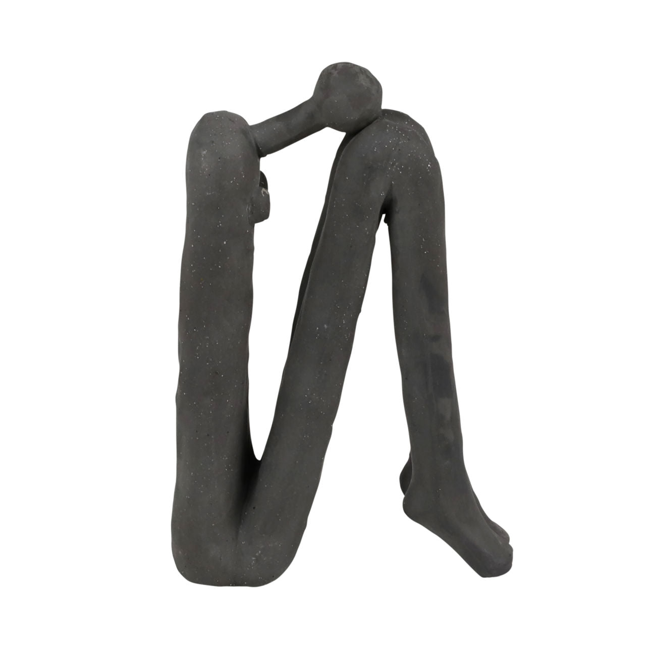 Dark Grey Stoneware Sculpture 7 in Wide