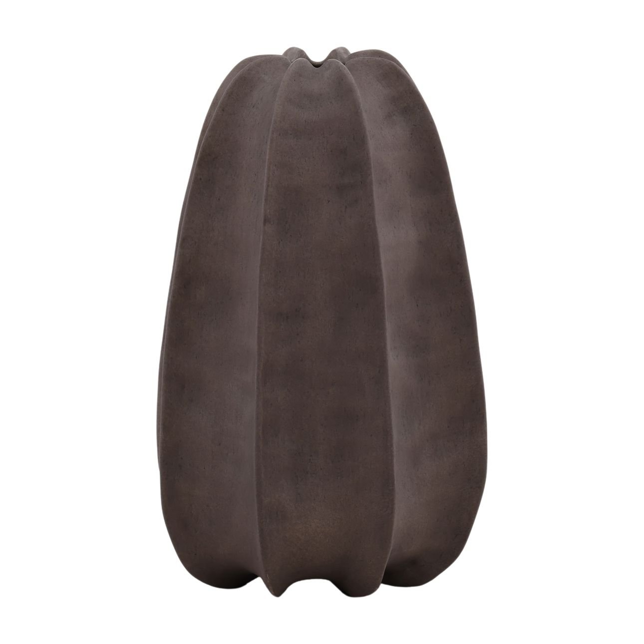 Brown Terracotta Vase 11 in Wide