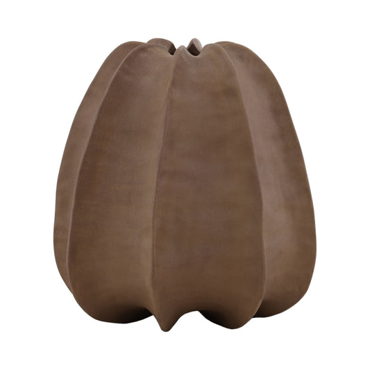 Light Brown Terracotta Vase 13.5 in Wide