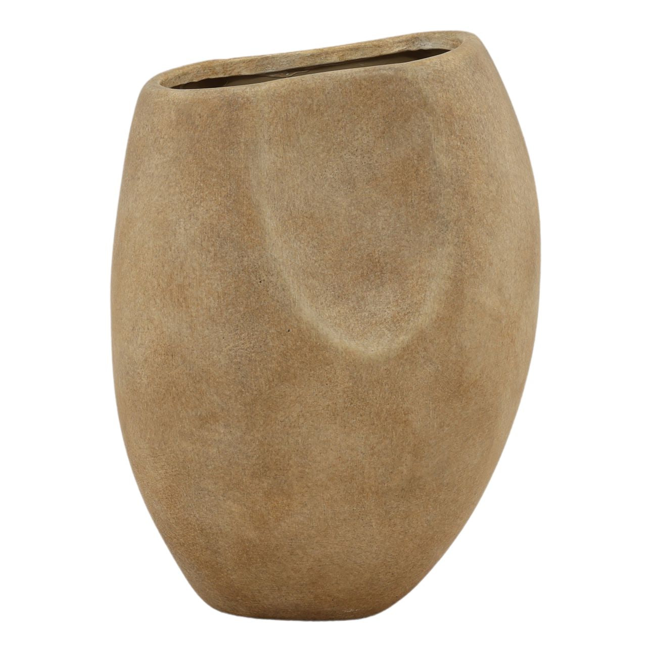 Sand Terracotta Vase 8 in Wide