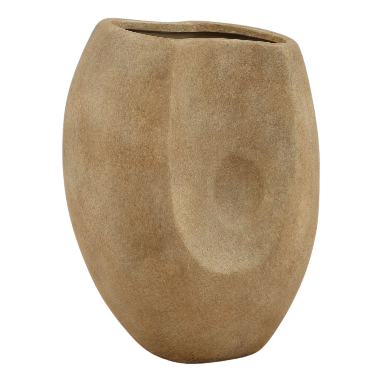 Sand Terracotta Vase 8 in Wide