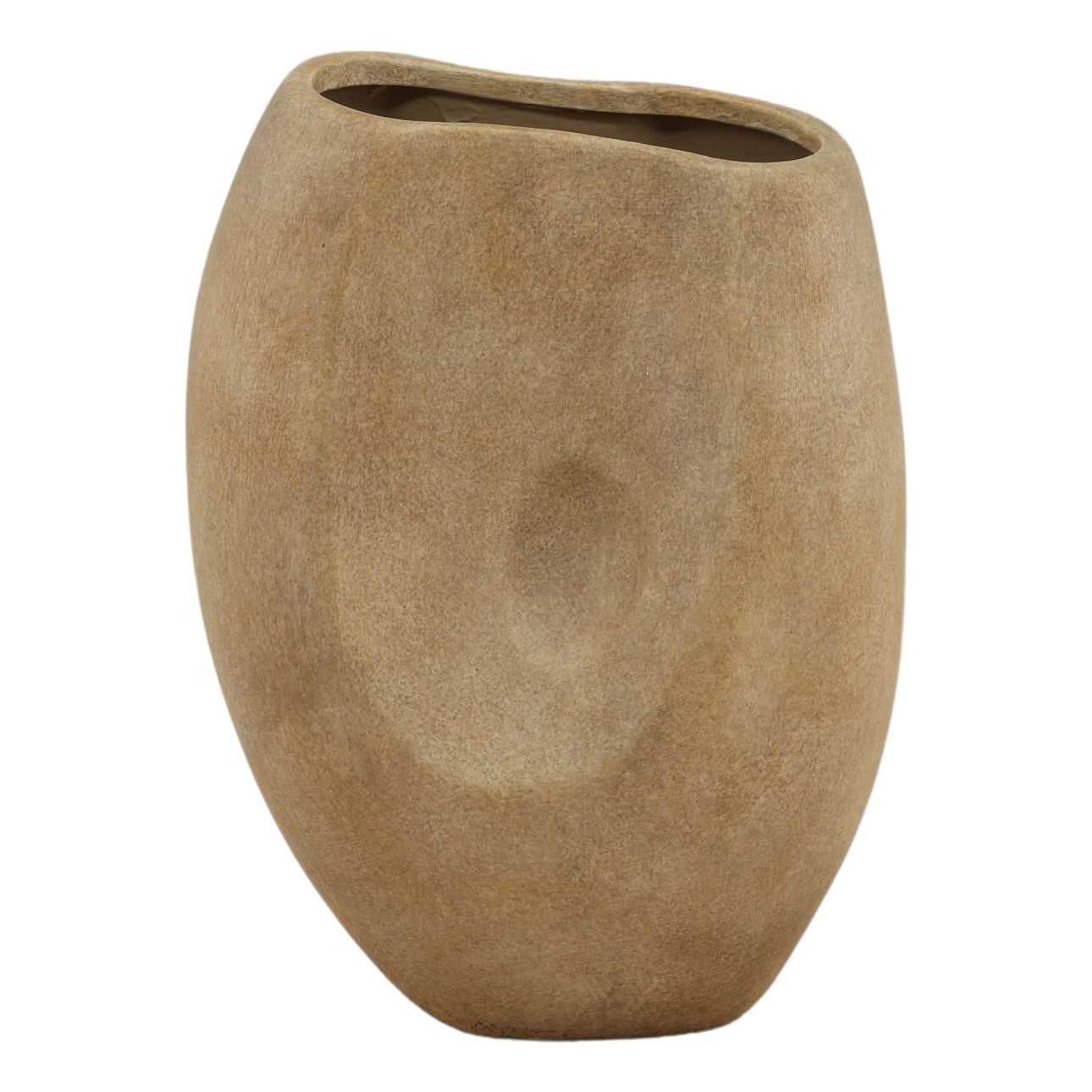 Sand Terracotta Vase 8 in Wide