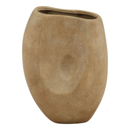 Sand Terracotta Vase 8 in Wide