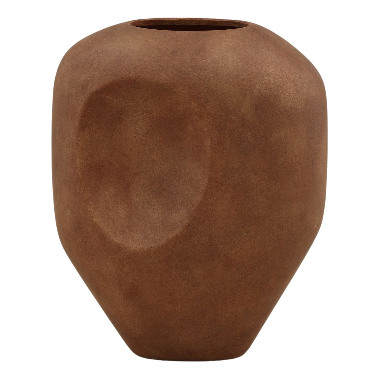 Rust Terracotta Vase 11.5 in Wide