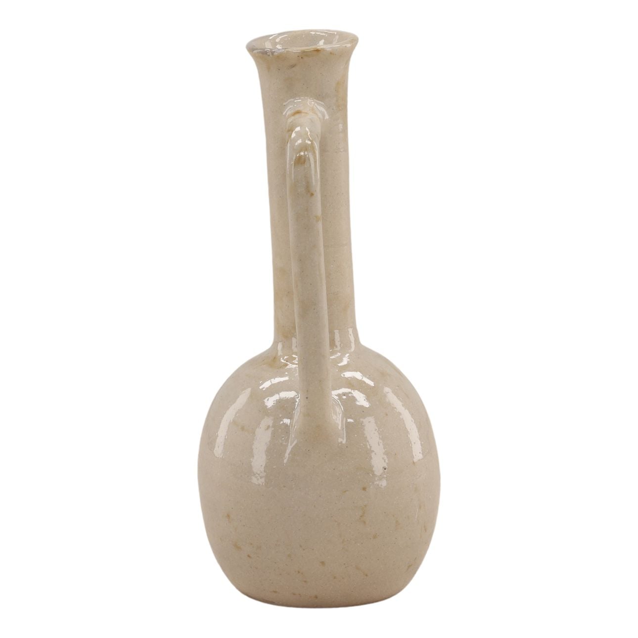Beige Terracotta Vase 7 in Wide