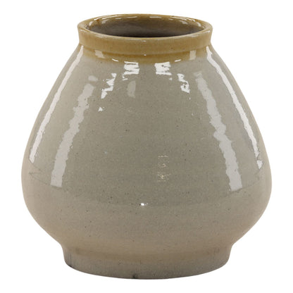 Beige Terracotta Vase 11.5 in Wide