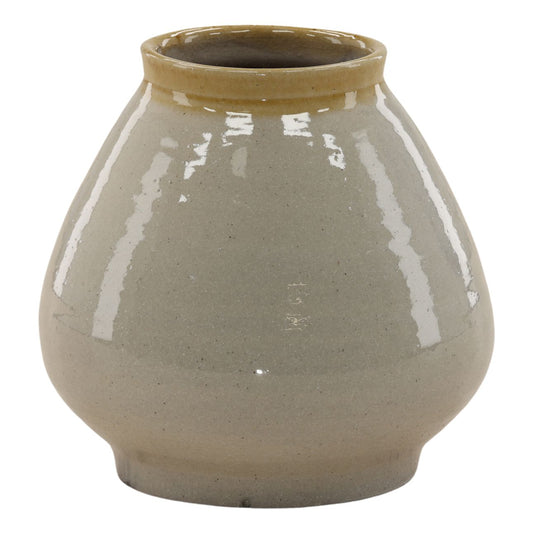 Beige Terracotta Vase 11.5 in Wide