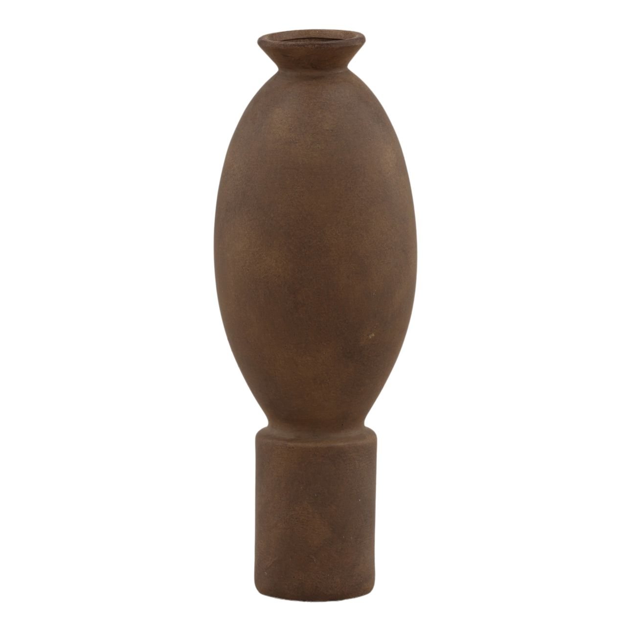 Brown Terracotta Vase 6 in Wide